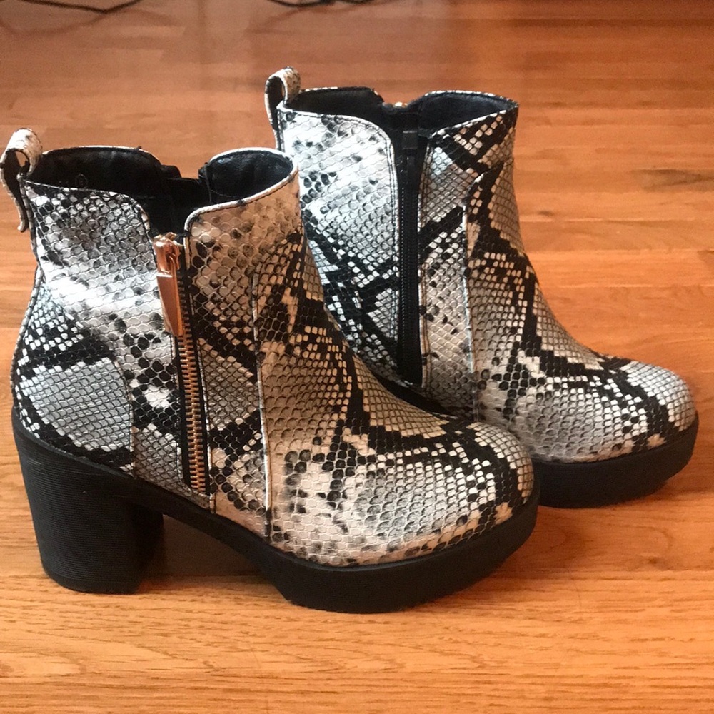 Snake skin boots